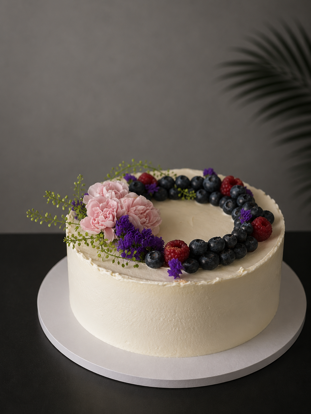 Naked tortas – uogų dekoras